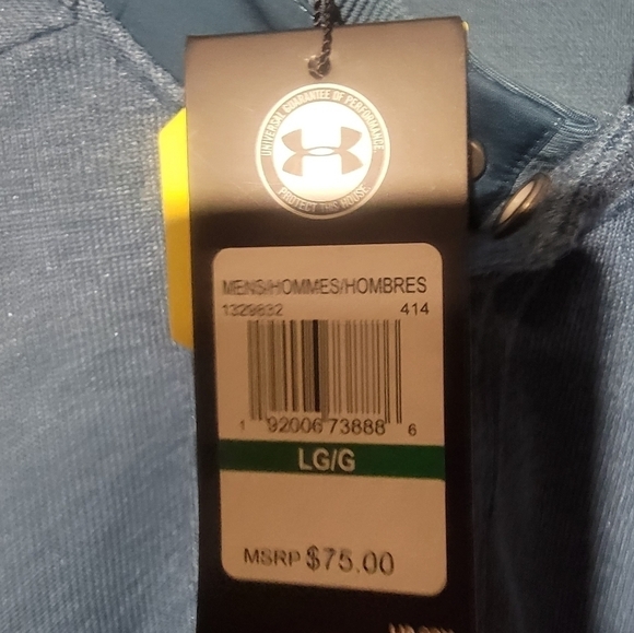 Under Armour Golf Storm Men's Size L Sweater Fleece Snap Mock Blue 1329832 414 - Picture 3 of 6